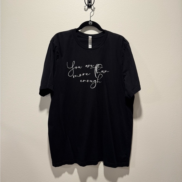 You Are More Than Enough Graphic Black Short Sleeve Tee - Picture 2 of 7